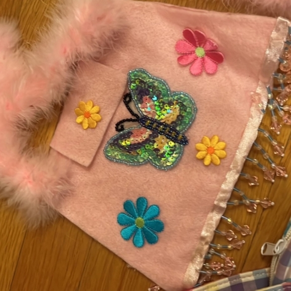 CUTE Fish Queen Bag Purse for Kids Little girls pocketbook in pink blue sequin… - Picture 3 of 8